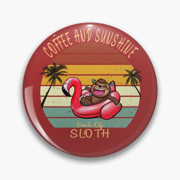 Item preview, Funny Coffee and sunshine party sloth flamingo  designed and sold by TipTopTapo.