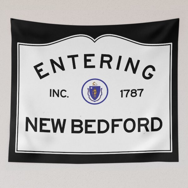 Item preview, Entering New Bedford Massachusetts - Commonwealth of Massachusetts Road Sign  designed and sold by NewNomads.