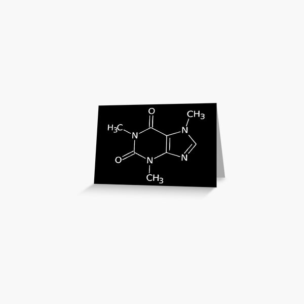 Caffeine Chemical Formula | Structure of Caffeine | Coffee Greeting Card