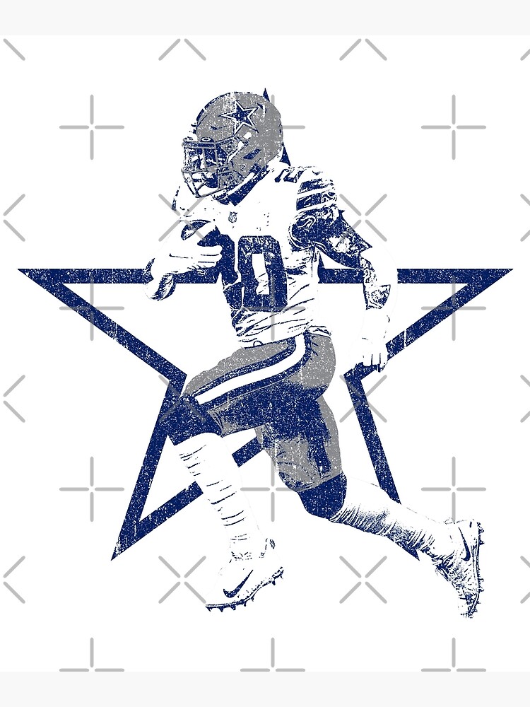 Tony Pollard Football Paper Poster Cowboys