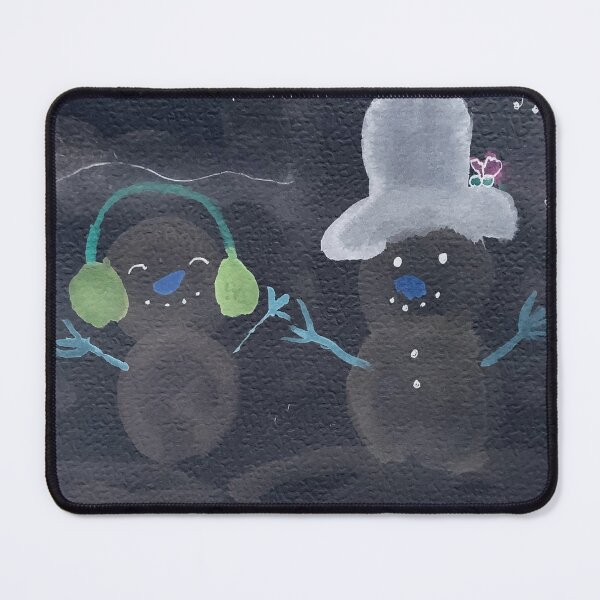 Item preview, Inverted or Dark Snowman Watercolour with Let It Snow Text - Winter designed and sold by jolabrese.