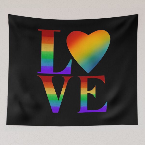 Item preview, LOVE Rainbow LGBTQ Heart Gay Lesbian Bi Trans Valentine's Day 2023 designed and sold by 27th-Tee.