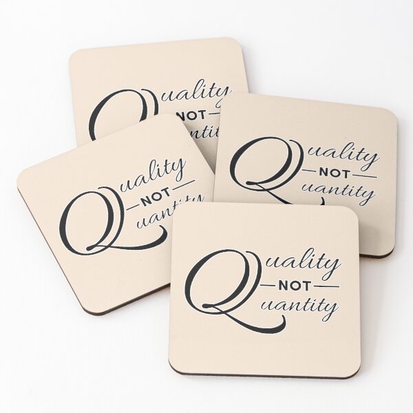 Item preview, Quality not Quantity- Minimalist Lettering designed and sold by Trisha Banlasan.