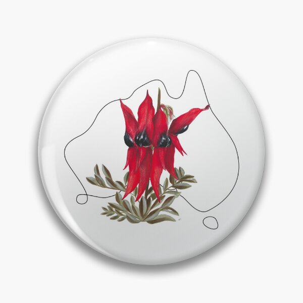 Item preview, Flowers of Australia - Sturt's Dessert Pea designed and sold by Violet Grant.