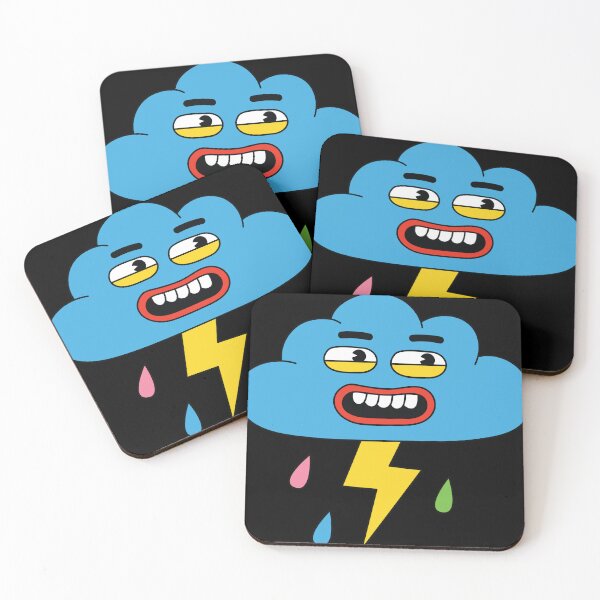 Item preview, Funny Cloud with Thunder Rain Face Cartoon designed and sold by PrintPortal.