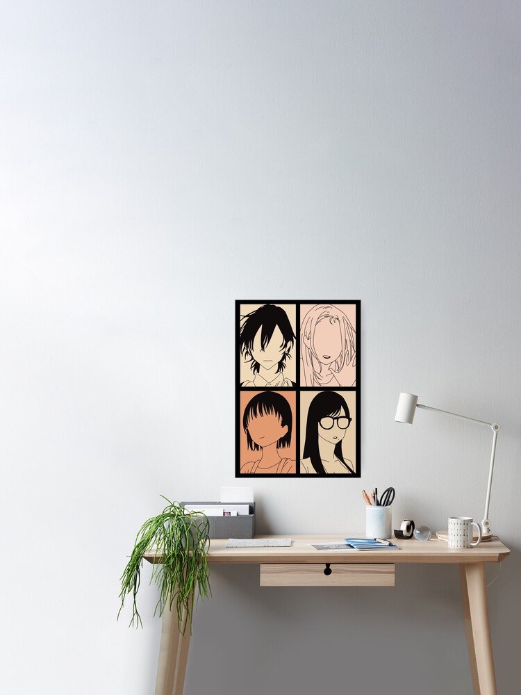 Summertime Render or Summer Time Rendering All Anime Characters in  Minimalist 4 Panels Pop Art Design - Summertime Render - Posters and Art  Prints