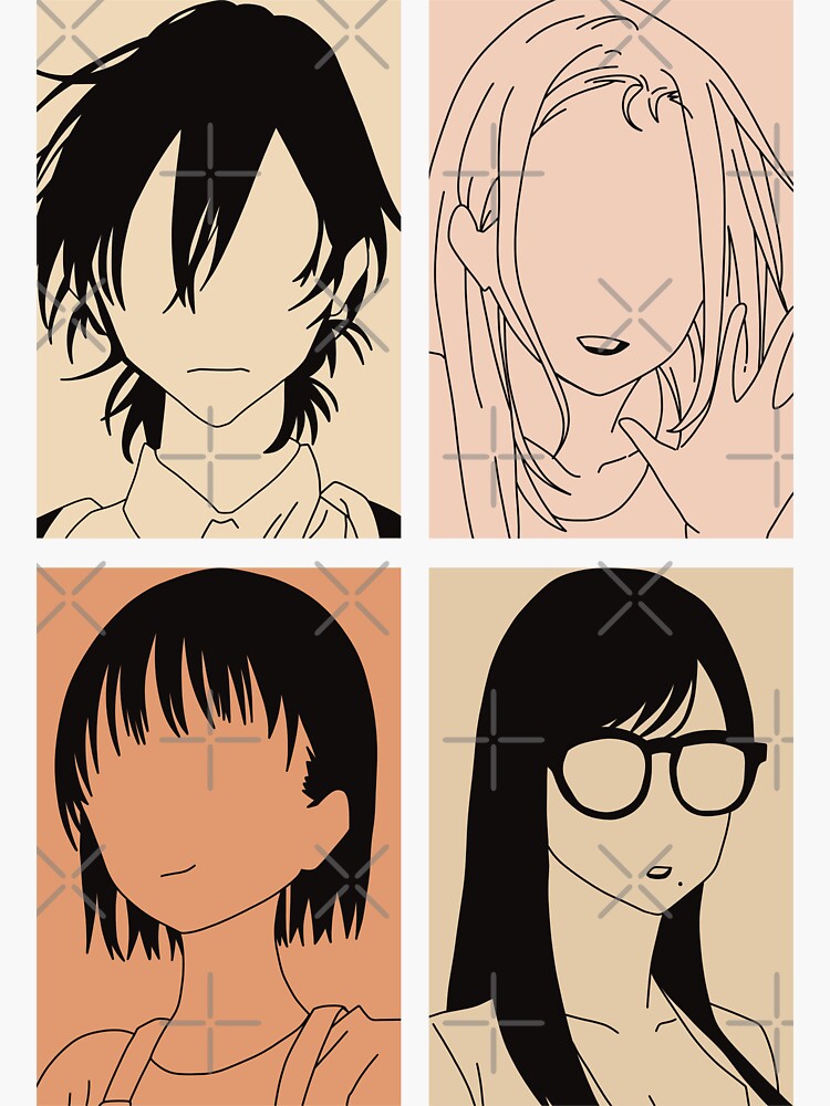Summertime Render or Summer Time Rendering All Anime Characters in  Minimalist 4 Panels Pop Art Design - Summertime Render - Pin