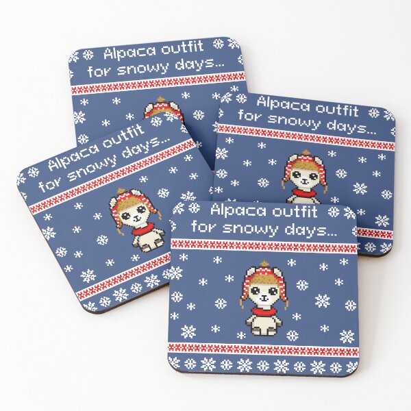 Item preview, Winter Holiday Alpaca Pun Fairisle Design designed and sold by Pixe11y.