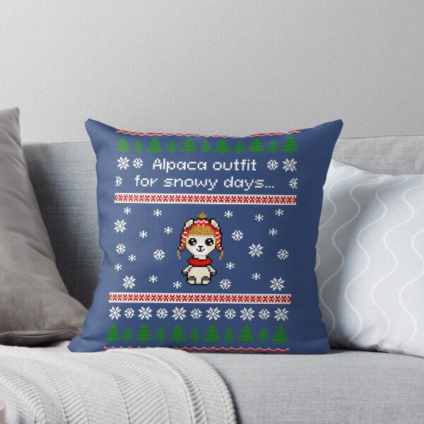 Item preview, Winter Holiday Alpaca Pun Fairisle Design designed and sold by Pixe11y.