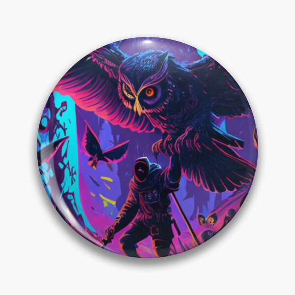 Item preview, Psychedelic giant owl taking its owner to fly away designed and sold by Newtaste-Store.