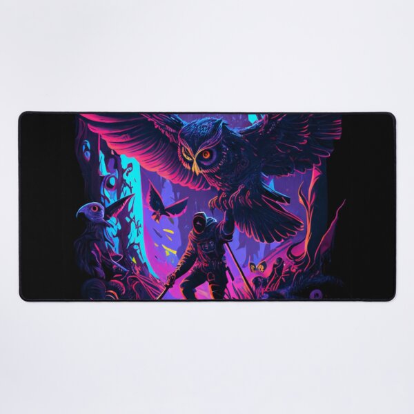 Item preview, Psychedelic giant owl taking its owner to fly away designed and sold by Newtaste-Store.