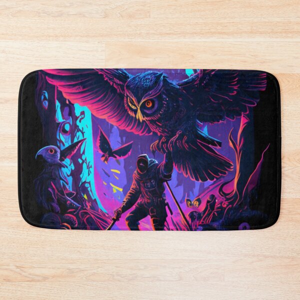 Item preview, Psychedelic giant owl taking its owner to fly away designed and sold by Newtaste-Store.