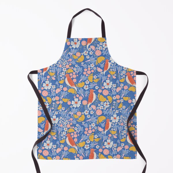 Item preview, Bird and Floral Pattern in blue designed and sold by tamongg14.