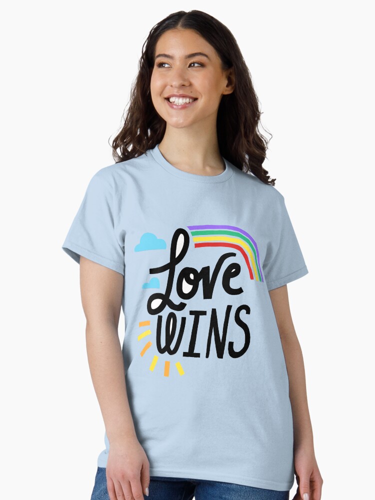 Thumbnail 2 of 7, Classic T-Shirt, Love Wins designed and sold by cfecfw.