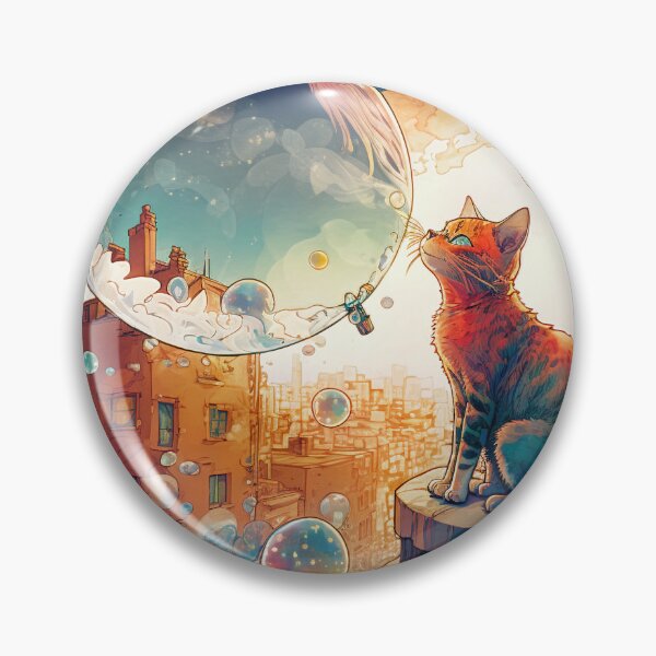 Item preview, Kitty imagines bubbles designed and sold by Rebelka.