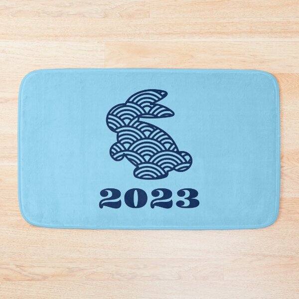 Item preview, Water Rabbit 2023, Year of The Water Rabbit, Lunar New Year, Blue background designed and sold by BearAndCat.
