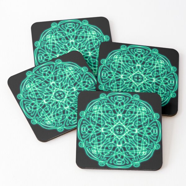 Item preview, Neon Mandala Flower Abstract designed and sold by Chatchot.