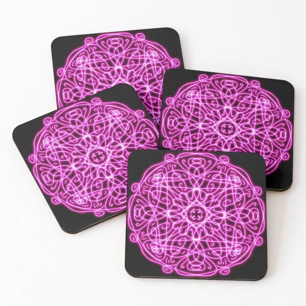 Item preview, Neon Mandala Flower Abstract designed and sold by Chatchot.