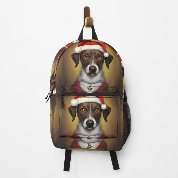 Item preview, Christmas Mountain Cur Wearing A Santa Hat designed and sold by ZenEverAI.