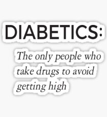 Funny Diabetic Tee Sticker