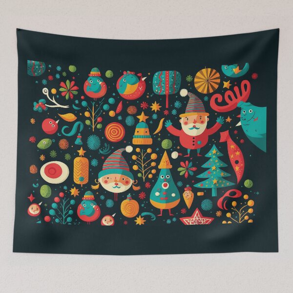 Item preview, Kids wallpaper Christmas pattern #2 designed and sold by FunArt4You.