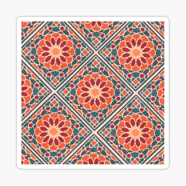 Rabat Pattern Tiles Sticker Moroccan Tile Stickers Eclectic 