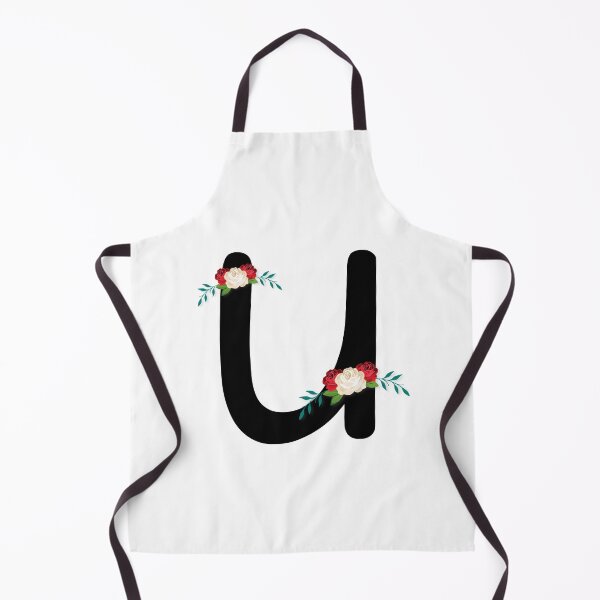 Item preview, Floral Black Monogram U designed and sold by ModernStyleBoho.