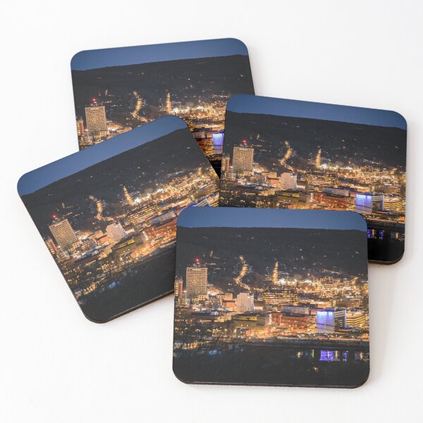 Item preview, Binghamton NY at night designed and sold by MJRVisualArts.