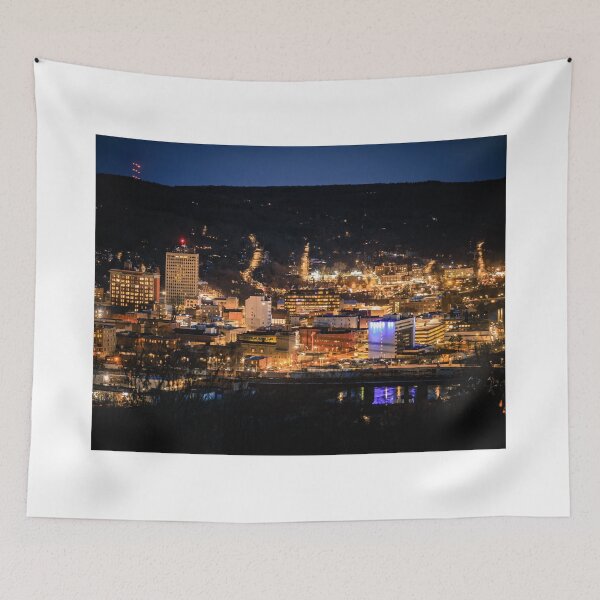 Item preview, Binghamton NY at night designed and sold by MJRVisualArts.