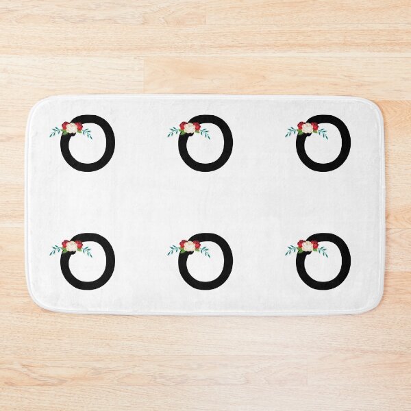 Item preview, Floral Black Monogram O designed and sold by ModernStyleBoho.