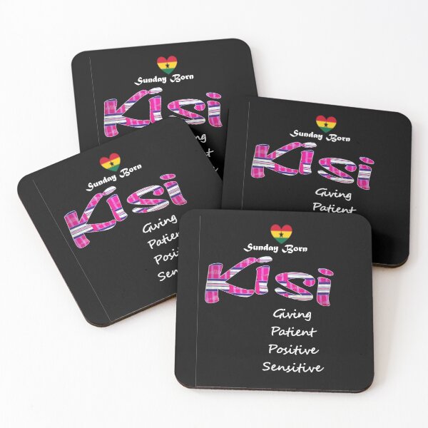 Item preview, Sunday Born Ghanaian Female Name 'Kisi' in pink designed and sold by WhoWeAre.