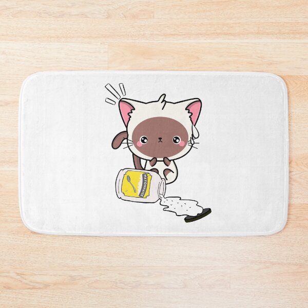 Item preview, Cute White Cat Spilled Mayonnaise designed and sold by Pet Station.