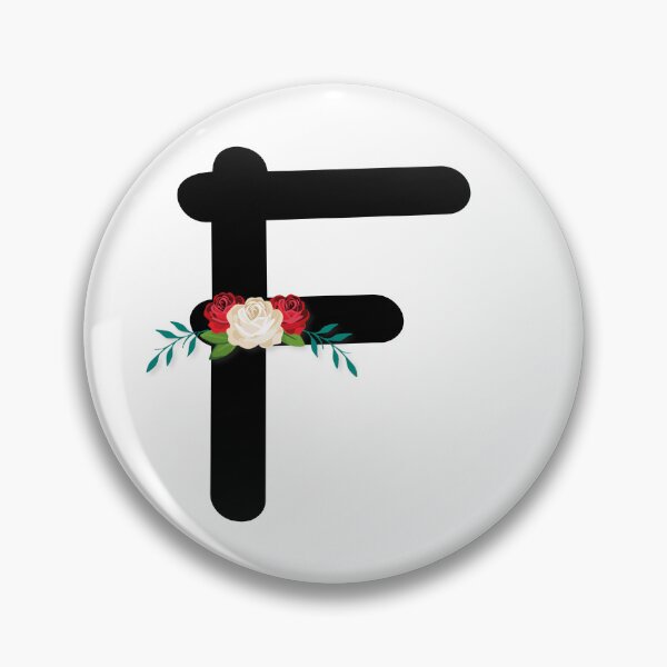 Item preview, Floral Black Monogram F designed and sold by ModernStyleBoho.