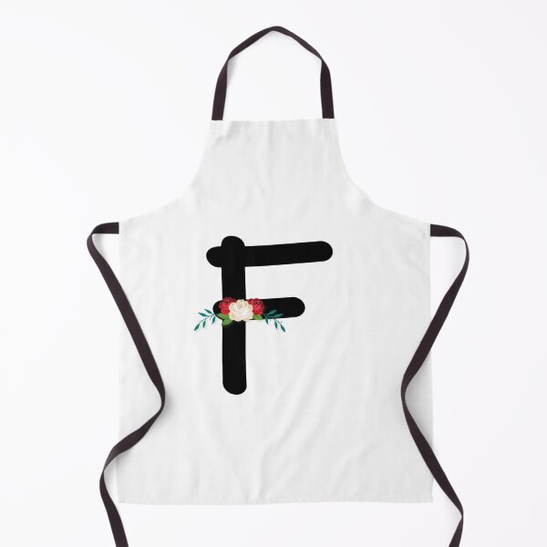 Item preview, Floral Black Monogram F designed and sold by ModernStyleBoho.