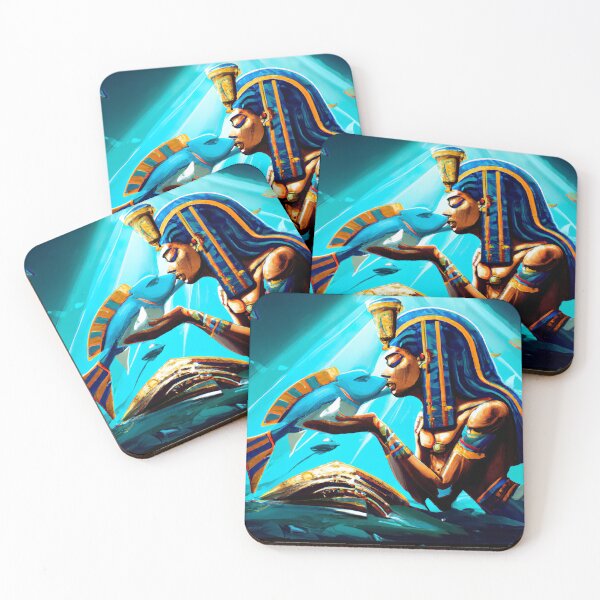 Item preview, Ancient Pharaoh Kissing a Fish : Blue Masterpiece designed and sold by QuotezArtist.