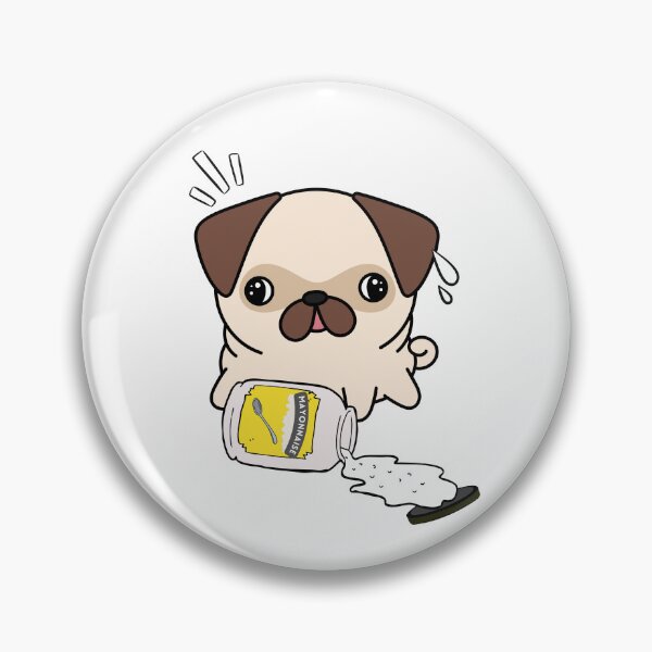 Item preview, Cute Pug Spilled Mayonnaise Jar designed and sold by Pet Station.