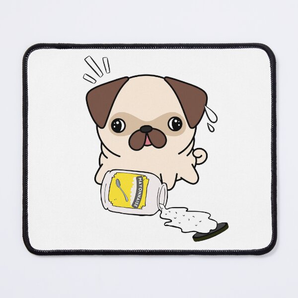 Item preview, Cute Pug Spilled Mayonnaise Jar designed and sold by Pet Station.