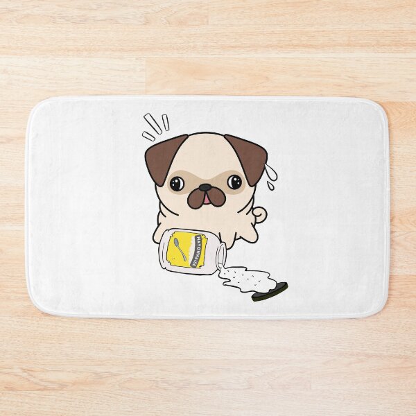 Item preview, Cute Pug Spilled Mayonnaise Jar designed and sold by Pet Station.