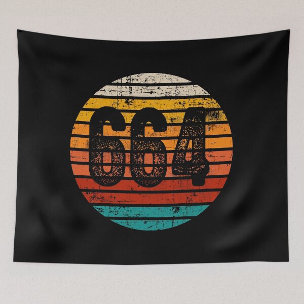 Item preview, Distressed Vintage Sunset 664 Area Code designed and sold by Gold Wings Tees.