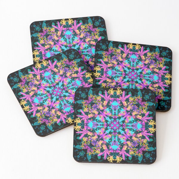Item preview, Neon Mandala Flower Abstract designed and sold by Chatchot.