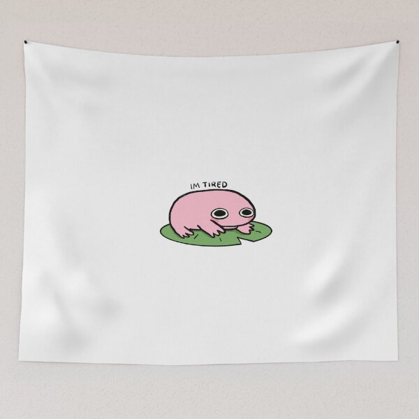 Item preview, Tired Frog | Taffy Pink Frog designed and sold by iristocat.
