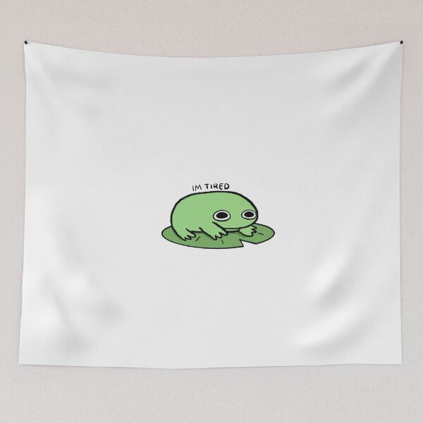 Item preview, Tired Frog | Classic Green Frog designed and sold by iristocat.