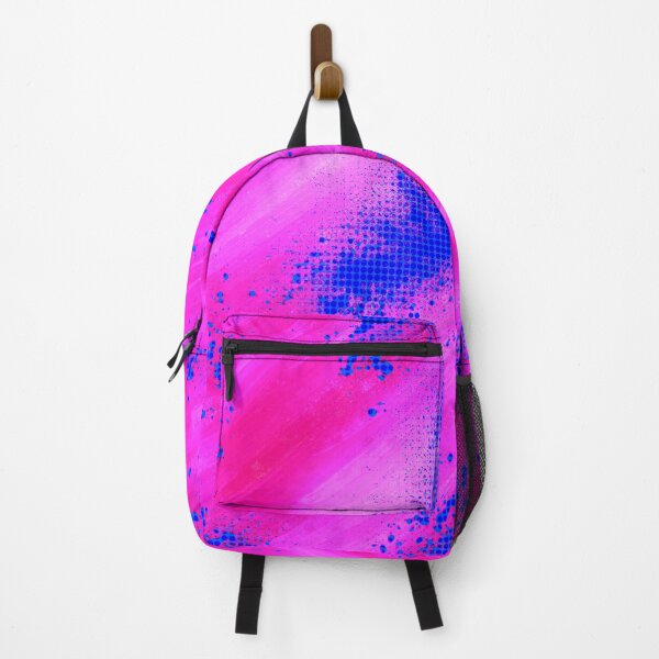 Item preview, Neon Nineties Pink Blue Abstract Halftone Paint Strokes designed and sold by that5280lady.