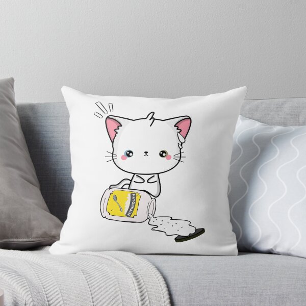 Item preview, Cute White Cat Spilled Mayonnaise designed and sold by Pet Station.