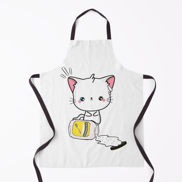 Item preview, Cute White Cat Spilled Mayonnaise designed and sold by Pet Station.