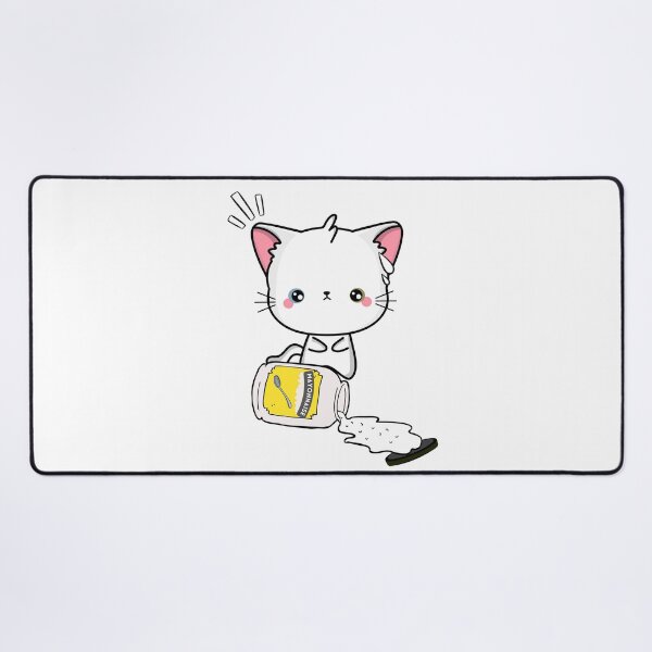 Item preview, Cute White Cat Spilled Mayonnaise designed and sold by Pet Station.