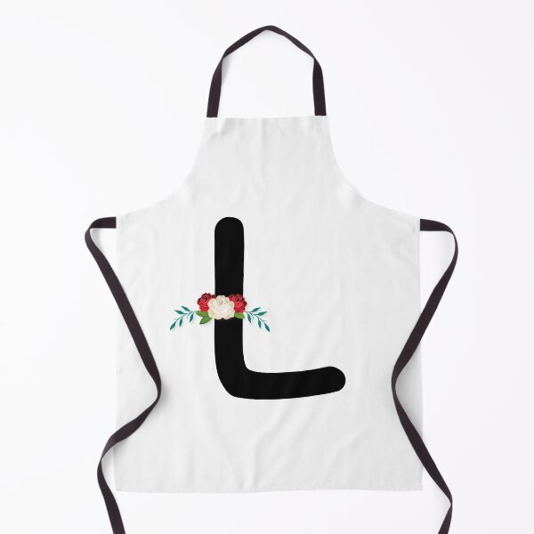 Item preview, Floral Black Monogram L designed and sold by ModernStyleBoho.