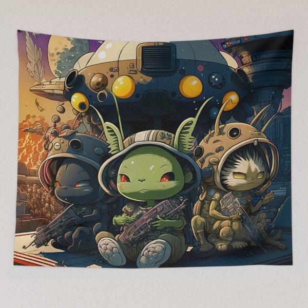 Item preview, Cute alien invaders designed and sold by Rebelka.