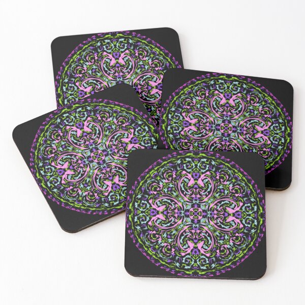 Item preview, Neon Mandala Flower Abstract designed and sold by Chatchot.