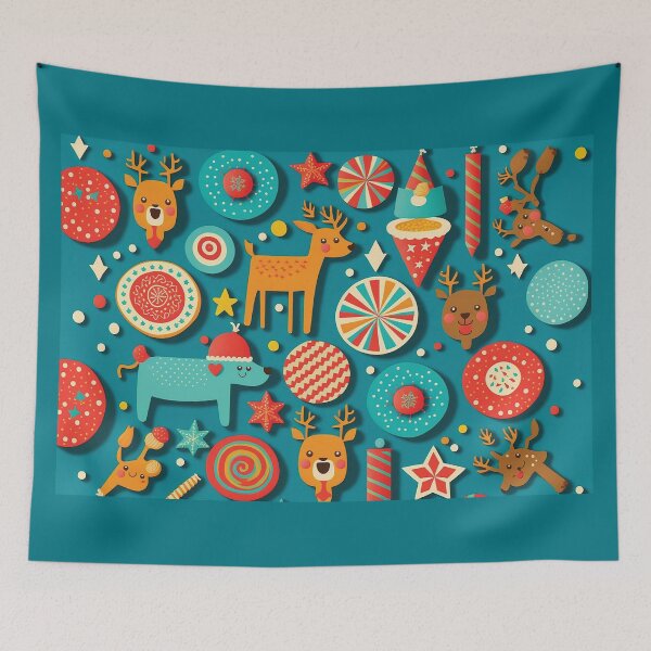 Item preview, Kids wallpaper Christmas pattern #3 designed and sold by FunArt4You.